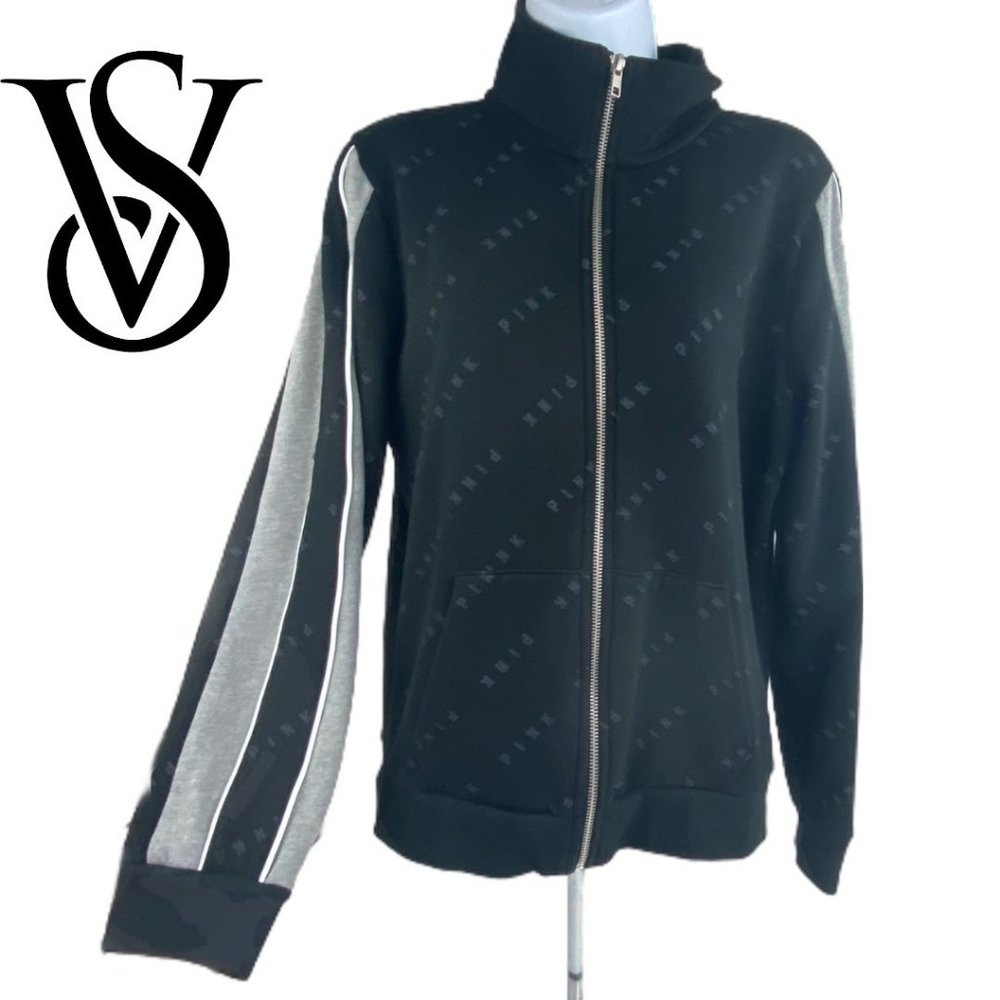 PINK Victoria’s Secret Black Full Zip Jacket size Medium